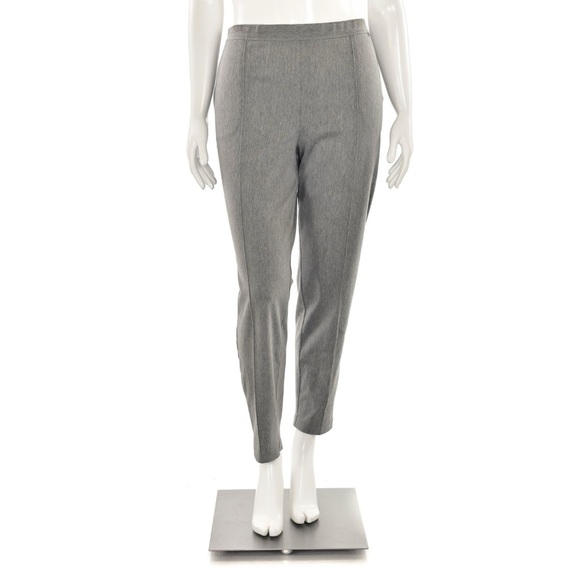 St John Cotton Blend Pull On Ankle Zip Pants - Picture 2 of 7